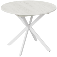 Трия Мэдисон раздвижной Тип 1 (белый муар/дуб крафт белый) Image #1