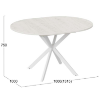 Трия Мэдисон раздвижной Тип 1 (белый муар/дуб крафт белый) Image #6