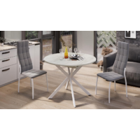 Трия Мэдисон раздвижной Тип 1 (белый муар/дуб крафт белый) Image #5