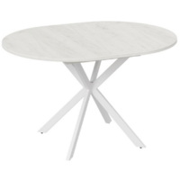 Трия Мэдисон раздвижной Тип 1 (белый муар/дуб крафт белый) Image #2