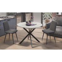 Трия Мэдисон раздвижной Тип 1 (черный муар/дуб крафт белый) Image #5