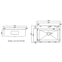 ARFEKA ECO AR мойка 700*500, коландер, дозатор SATIN DECOR Image #7