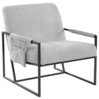 TetChair Чарли Люкс (велюр/букле, VT shape silver)