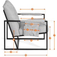 TetChair Чарли Люкс (велюр/букле, VT shape silver) Image #13