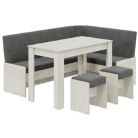 Трия Пекин (дуб крафт белый/микровелюр Duna Steel)