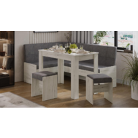 Трия Пекин (дуб крафт белый/микровелюр Duna Steel) Image #4