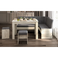 Трия Пекин (дуб крафт белый/микровелюр Duna Steel) Image #8