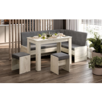 Трия Пекин (дуб крафт белый/микровелюр Duna Steel) Image #10