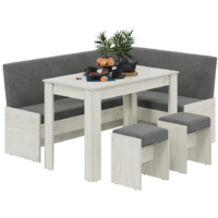 Трия Пекин (дуб крафт белый/микровелюр Duna Steel) Image #2