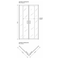 Метакам City Trend White 90x90x185 / 556637 (текстурированное стекло, без поддона) Image #4