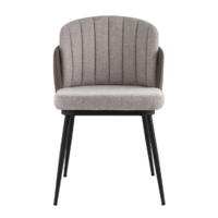 Stool Group Пенелопа / FDC8054O BEL-14+270-23 (рогожка серый/экокожа серый) Image #2