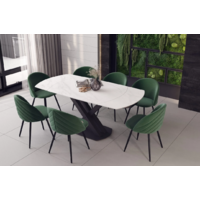 Sheffilton SHT-DS291 (белый мрамор/черный/лиственно-зеленый/черный муар) Image #3