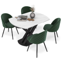 Sheffilton SHT-DS291 (белый мрамор/черный/лиственно-зеленый/черный муар) Image #1