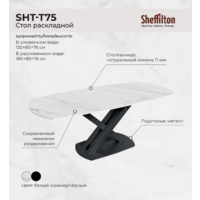 Sheffilton SHT-DS291 (белый мрамор/черный/лиственно-зеленый/черный муар) Image #2