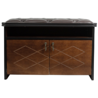 Мебелик Патриция 2 каретная стяжка (орех/кожзам ева 1) Image #2