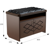 Мебелик Патриция 2 каретная стяжка (орех/кожзам ева 1) Image #7