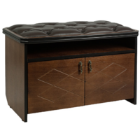 Мебелик Патриция 2 каретная стяжка (орех/кожзам ева 1)