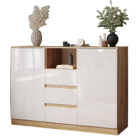 Woodville Маллоу-2 / 563534 (дуб вотан/белый глянец)