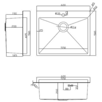 ARFEKA ECO AR мойка 600*500, коландер F, дозатор SATIN Image #6