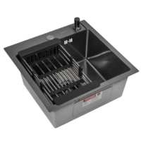 ARFEKA ECO AR мойка 450*450 (настольная), коландер, дозатор BLACK DECOR