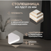 TetChair Gent 110-145x686x75.5 (белый/бетон) Image #6