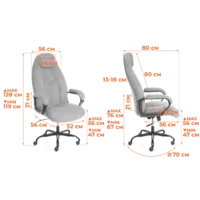 TetChair Boss metalBL (велюр, серый, 29) Image #15