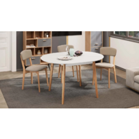 Трия Форли Тип 1 / Б-161 ( белый матовый/натуральное дерево) Image #9