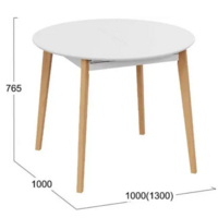 Трия Форли Тип 1 / Б-161 ( белый матовый/натуральное дерево) Image #6