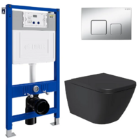 Lauter Nuremberg 21811B + 21901002 (черный, с кнопкой 219703F сатин)