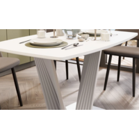 Трия Фабио тип 1 раздвижной (белый матовый/стекло глянцевое белое) Image #12