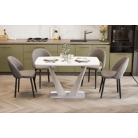 Трия Фабио тип 1 раздвижной (белый матовый/стекло глянцевое белое) Image #7