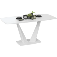 Трия Фабио тип 1 раздвижной (белый матовый/стекло глянцевое белое) Image #3