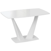 Трия Фабио тип 1 раздвижной (белый матовый/стекло глянцевое белое)