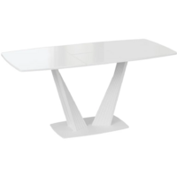 Трия Фабио тип 1 раздвижной (белый матовый/стекло глянцевое белое) Image #2