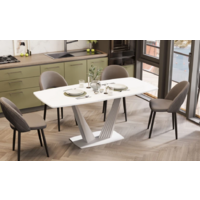 Трия Фабио тип 1 раздвижной (белый матовый/стекло глянцевое белое) Image #10