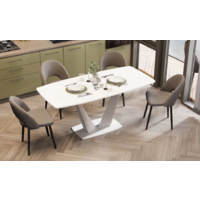 Трия Фабио тип 1 раздвижной (белый матовый/стекло глянцевое белое) Image #11