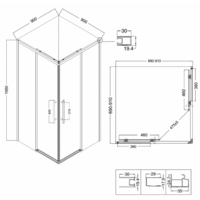 Niagara NG-2829-34BLACK 90x90x195 (черный матовый/тонированное стекло) Image #14