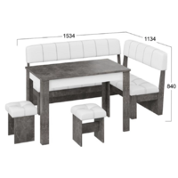 Трия Альфа (ателье темный/белый кожзам) Image #3